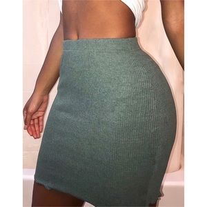 💕Bodycon Rib Knit Skirt💕